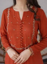 Grace Z-(S248) - Stitched Embroided 2pc lawn dress